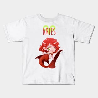 Aries Shark Mermaid Kids T-Shirt